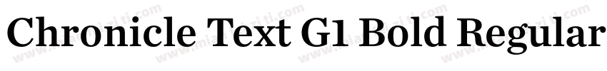 Chronicle Text G1 Bold Regular字体转换